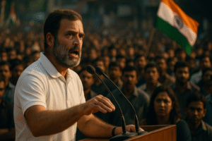 Rahul Gandhi controversial speech rally crowd